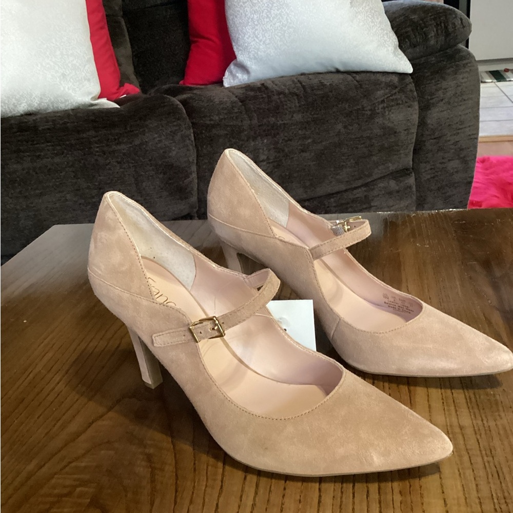 Franco Sarto Elegant Beige Mary Jane Heels